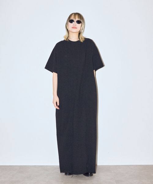 「CITYSHOP」 半袖ワンピース 38 ブラック レディース_画像6