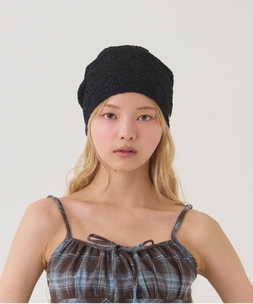 「kaorinomori」 帽子 FREE ブラック レディース_画像3