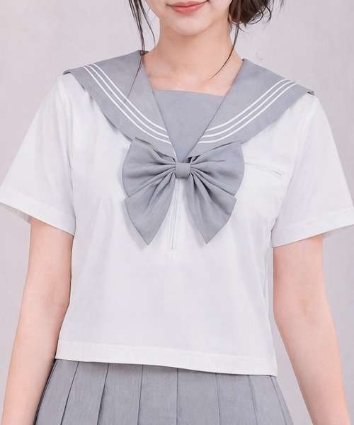 ブラウス シャツ 夏 半袖 セーラー服 半袖トップス 単品 レディース