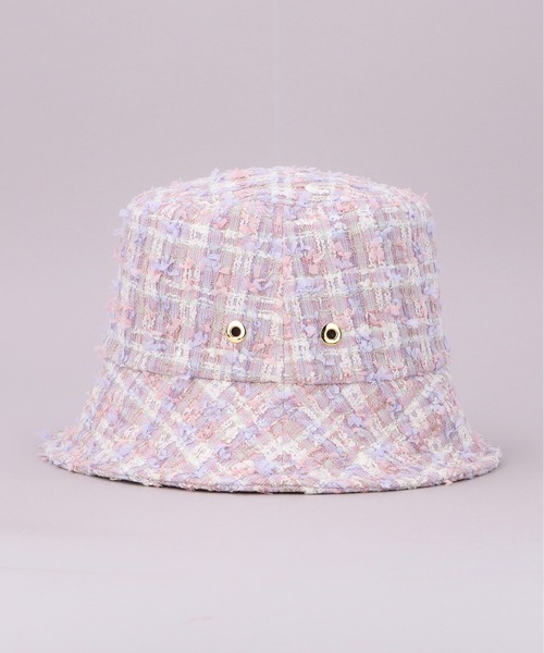 新品 CA4LA カシラBRIDE HAT ST 麦わら帽子 ハット ラベンダー CA4LA（カシラ） 帽子 ハット レディース TWEED HAT 7 レディース
