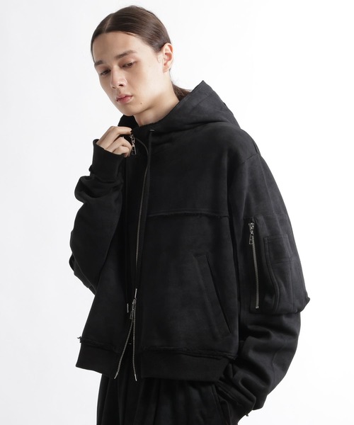 HARE（ハレ） パーカー 「SET UP対応」ピグメントダブルポケットZIP