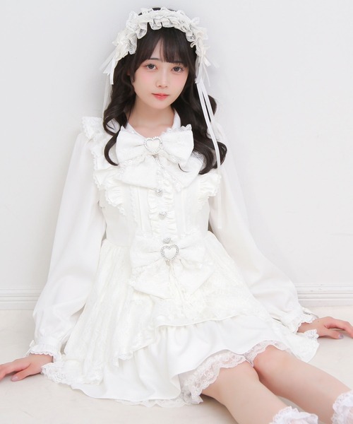 DearMyLove ワンピース レースカシュクールフリルワンピース