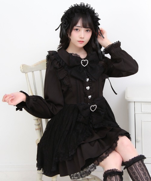 DearMyLove ワンピース レースカシュクールフリルワンピース