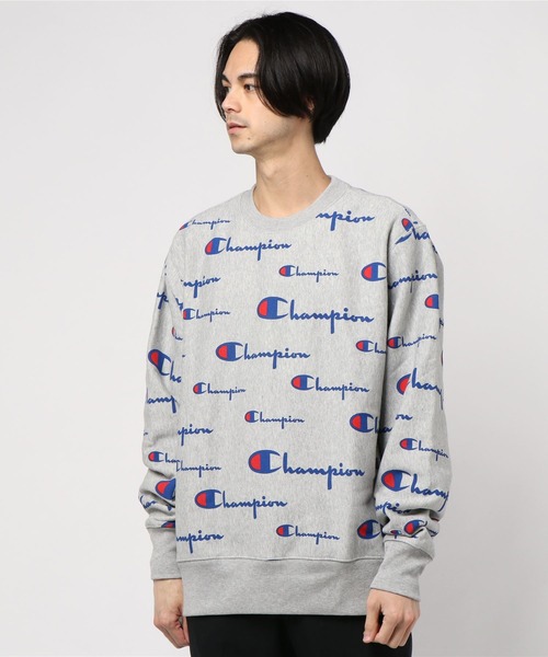 スウェット メンズ 「CHAMPION/チャンピオン」REVERSE WEAVE CREW ALL OVER PRINT (UN)｜zozo｜03