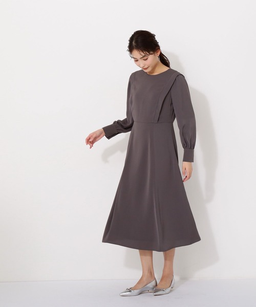 ワンピース 洗える ショルダー切り替えサテンワンピース Zozotown Paypayモール店 通販 Paypayモール