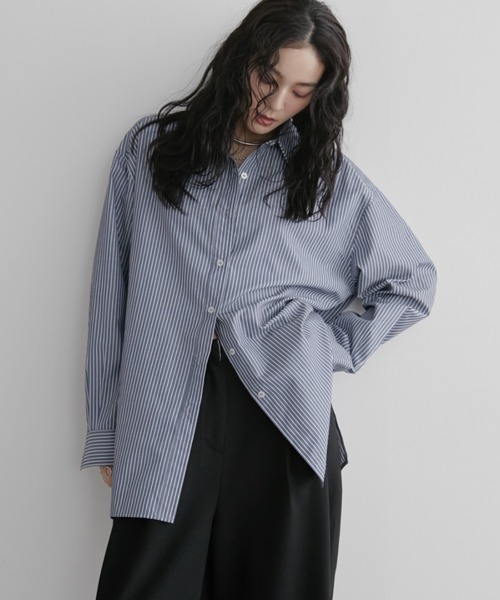 antonio marras / アントニオ マラス | カットオフカラー ギャザースリーブ フライフロント シャツ ブラウス | 44 | ブラック | レディース Yahoo!オークション - 「アントニオ マラス」ファッションの落札相場