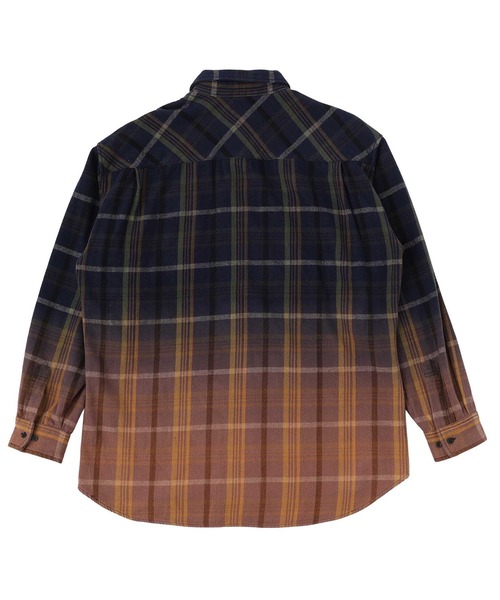 シャツ EXAMPLE CHECK CANVAS BLEACHING L/S SHIRTS メンズ レディース  