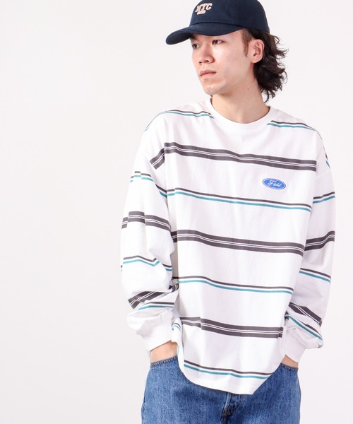 SUGGESTION ボーダー　ロンT SUGGESTION tシャツ レトロ マルチボーダーロングTシャツ メンズ