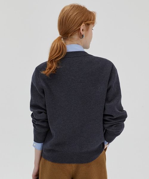 カーディガン バッジスティッチニットカーディガン FD22S104【Fano