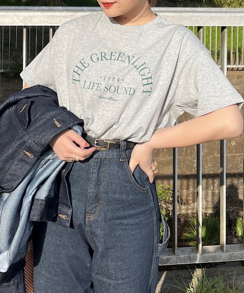 ANMARY リボン付き半袖Tシャツ PORCHESTRA】梅雨も楽しく過ごせるあじさいTシャツ！/あじさい