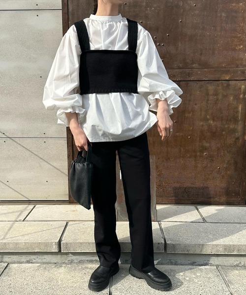 リラックスパンツ ストレート シンプルな大人カジュアル♪ パンツ リブストレートリラックスパンツ レディース : ZOZOTOWN