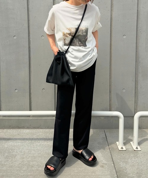 リラックスパンツ ストレート シンプルな大人カジュアル♪ パンツ リブストレートリラックスパンツ レディース : ZOZOTOWN