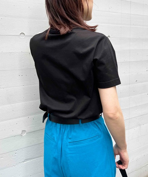 tシャツ パール付き袖レースTシャツ レディース Honeys（ハニーズ）の「袖パール付きトップス（Tシャツ