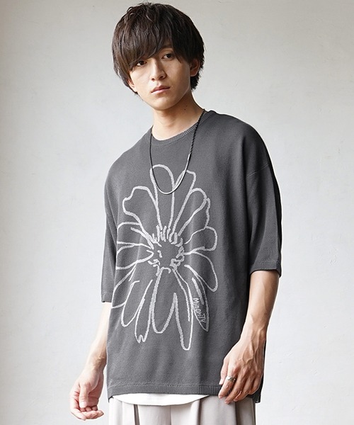 MinoriTY セーター ニット 「MinoriTY」さらさら夏素材フラワー