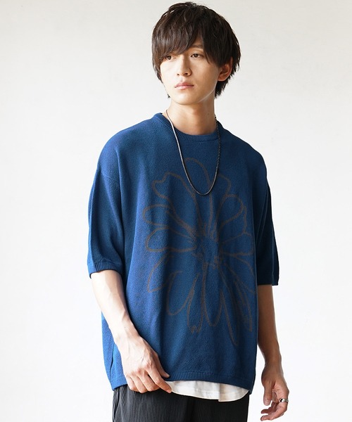 MinoriTY セーター ニット 「MinoriTY」さらさら夏素材フラワー