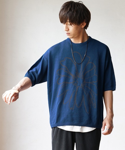MinoriTY セーター ニット 「MinoriTY」さらさら夏素材フラワー