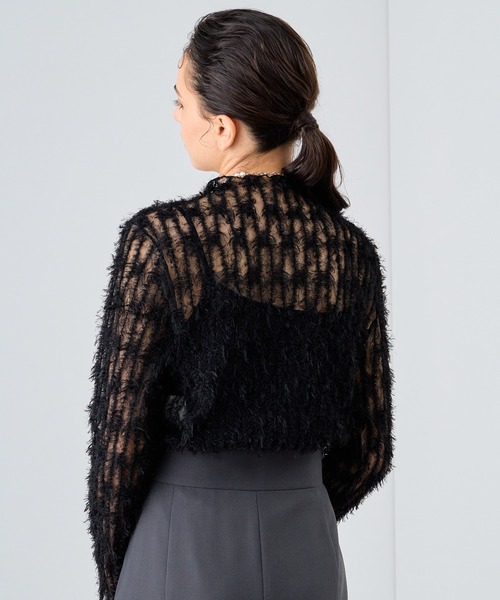 ANAYI tシャツ フェザーチュールモックネック プルオーバー