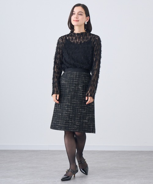 アナイ フェザーチュールモックネック プルオーバー ANAYI tシャツ フェザーチュールモックネック プルオーバー