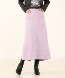 アバハウス マヴィ（abahouse mavie）/フェイク（スエード＆レザー）ロングタイトスカート abahouse mavie（アバハウスマヴィ） スカート フェイク（スエード