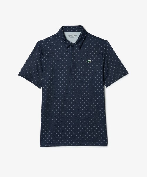 LACOSTE（ラコステ） ポロシャツ UVカット ミニマム総柄プリント 比翼