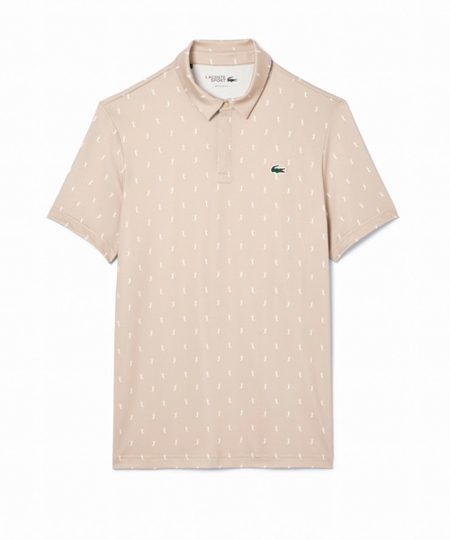 LACOSTE（ラコステ） ポロシャツ UVカット ミニマム総柄プリント 比翼