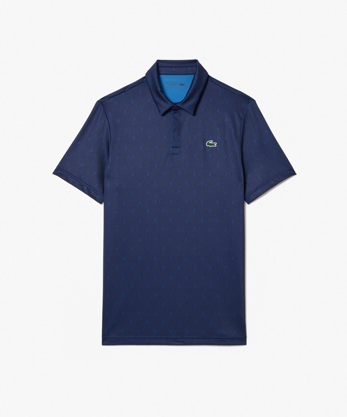LACOSTE ポロシャツ サイズM ゴルフウェア LACOSTE ラコステ トップス メンズ ウルトラドライ総柄ゴルフ