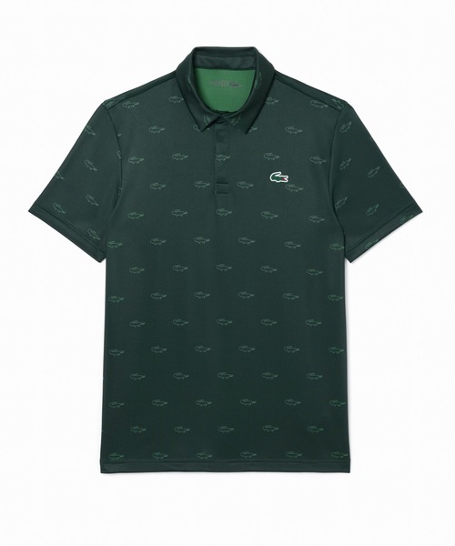 LACOSTE（ラコステ） ポロシャツ UVカット ミニマム総柄プリント 比翼