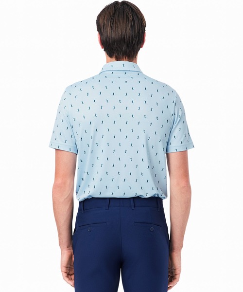 LACOSTE（ラコステ） ポロシャツ UVカット ミニマム総柄プリント 比翼