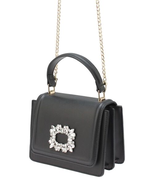 MERCURYDUO ショルダーバッグ バッグ ビジュー付プリーツBAG
