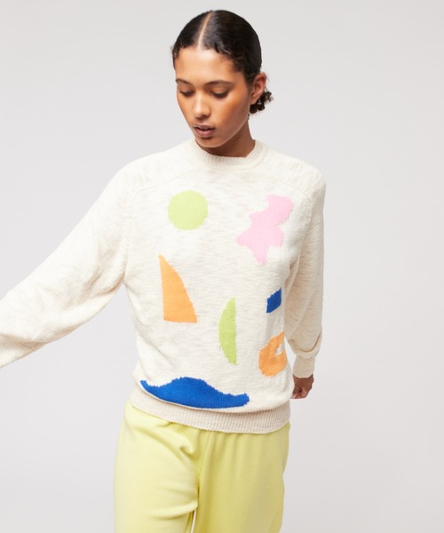 ニット セーター Summer landscape intarsia jumper レディース