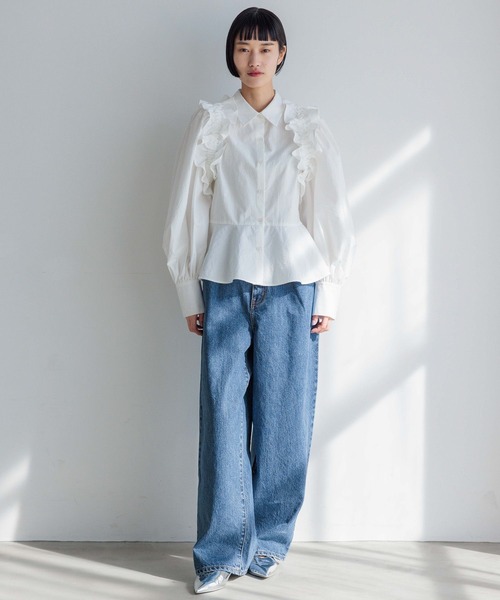 tシャツ フリルハーネスペプラムブラウス　109137 レディース tシャツ フリルハーネスペプラムブラウス 109137 レディース