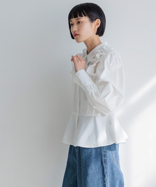tシャツ フリルハーネスペプラムブラウス　109137 レディース tシャツ フリルハーネスペプラムブラウス 109137 レディース