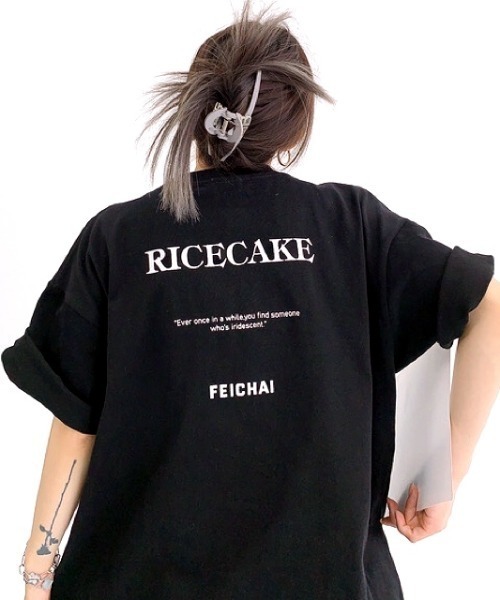 SHEENA（シーナ） tシャツ 半袖 バックメッセージプリントオーバー