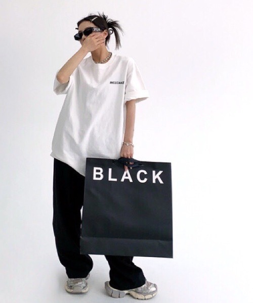 SHEENA（シーナ） tシャツ バックメッセージプリントオーバーサイズT