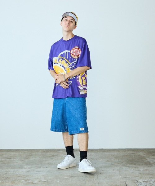 売れ筋商品|||ミッチェル&ネス Tシャツ レディース  Black, Blue ミッチェル&ネス×ブラックピンク 海外取寄 ニューヨーク
