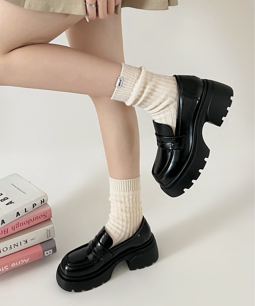 Shoes in Closet ローファー 「25SS新色/アイボリー」軽量厚底