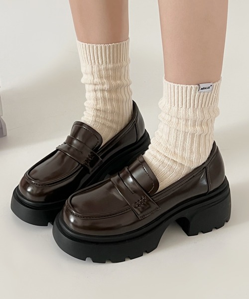 Shoes in Closet（シュークロ） ローファー 通学 軽量 厚底 タンク