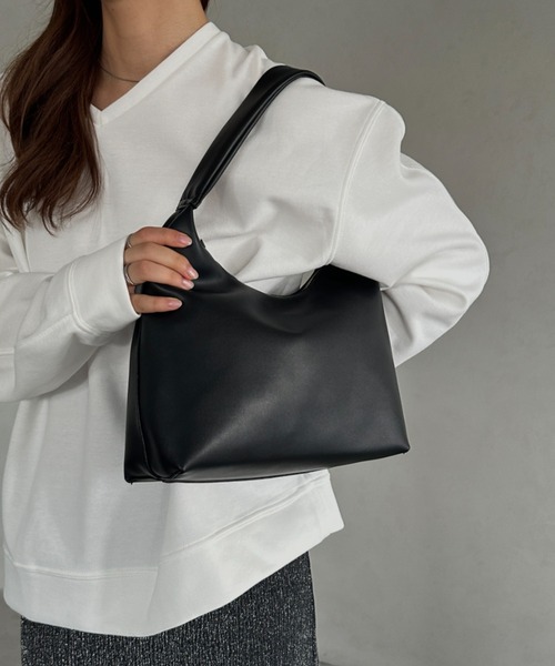 未使用級 ラウンドワンショルダー ハンドバッグ ハンドバッグ PUラウンドワンハンドルバッグ : ZOZOTOWN Yahoo!店