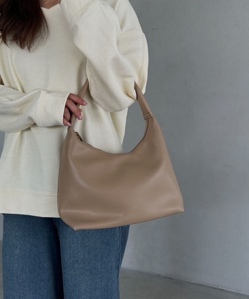 ■■韓国 BAG■■アンゴルハンドル牛革バッグ モカブラウン♪ Lennie レニー トップハンドルサッチェルバッグ - Dark Brown