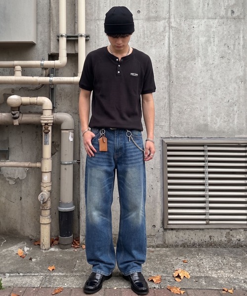 SPINNS（スピンズ） ジーンズ フェードウォッシュバギーデニムパンツ