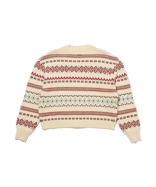 カーディガン Levi's/リーバイス GALA FAIRISLE カーディガン ベージュ HAYLEY レディース Levi's カーディガン Levi's/リーバイス GALA FAIRISLE ベージュ