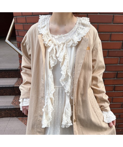 ワンピース ロゴ刺繍デニムワンピース レディース : 85586057  