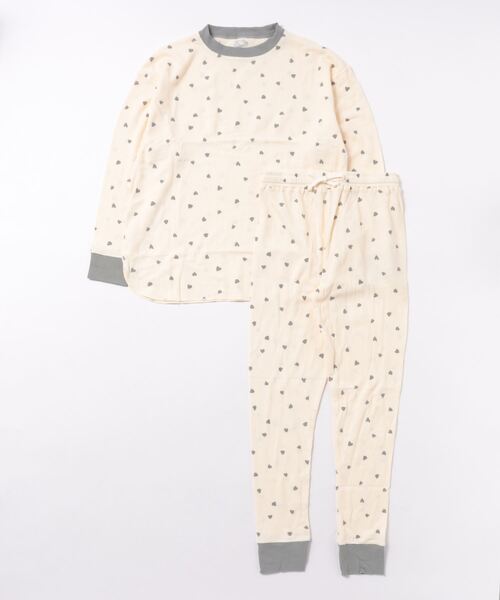 FRUIT OF THE LOOM パジャマ ルームウェア ハート柄ワッフル