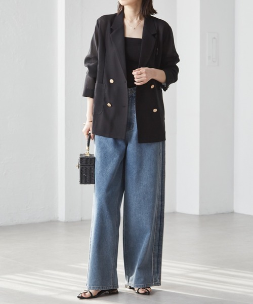 RANAN（ラナン） ジャケット テーラードジャケット シアーメッシュ