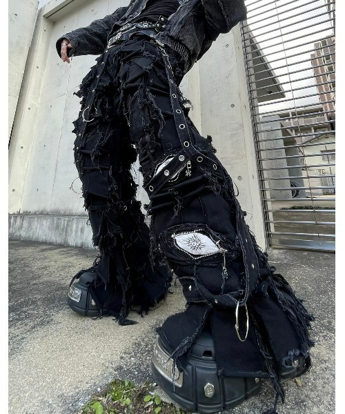 UNIZ ジーンズ 「UNIZ」BLACK MONSTER PANTS メンズ レディース