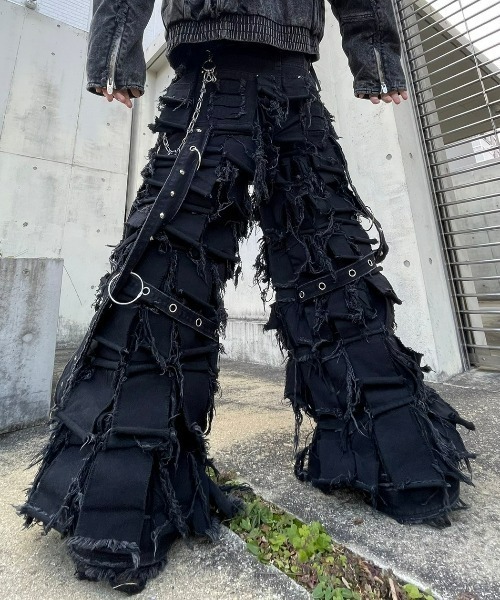 UNIZ ジーンズ 「UNIZ」BLACK MONSTER PANTS メンズ レディース