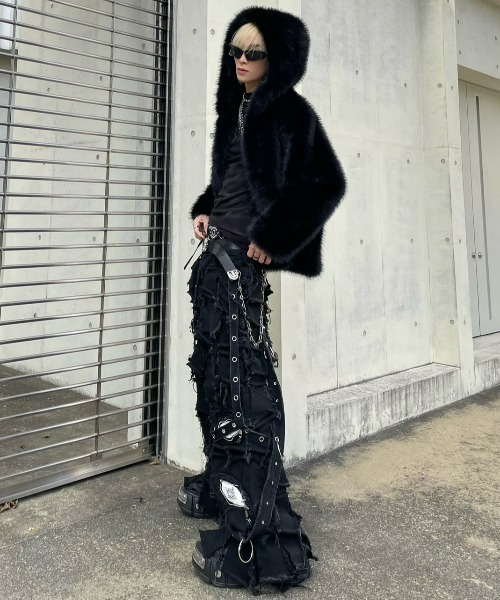 UNIZ ジーンズ 「UNIZ」BLACK MONSTER PANTS メンズ レディース