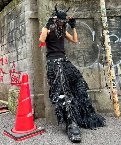 UNIZ ジーンズ 「UNIZ」BLACK MONSTER PANTS メンズ レディース