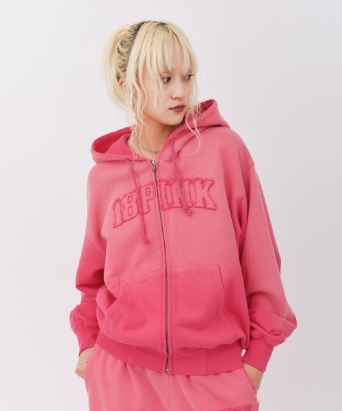 トレーナー スウェット atmos pink Gradation Hooded Zip-up / アトモス ピンク グラデーション フーデッド ジップ