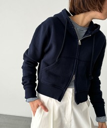 早い者勝ち★CANAL JEAN★via j★WELLNESS裏毛パーカー CANAL JEAN パーカー HARING 裏毛コンパクトパーカー レディース